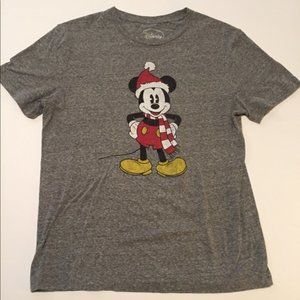 Disney Mickey Mouse Wearing Santa Hat T-Shirt